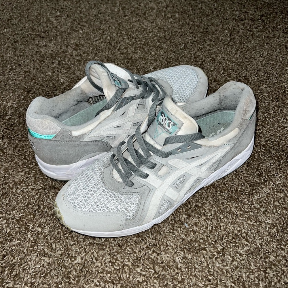 ASICS Gel Vintage OG Grey White Turquoise Blue Shoes
